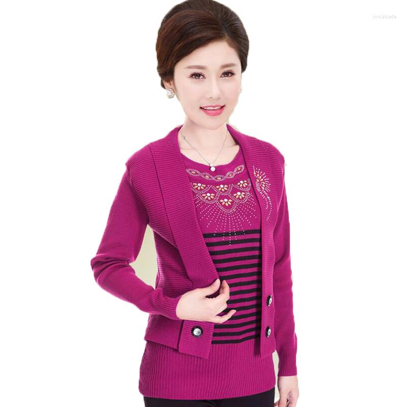 Women's Sweaters Middle-aged And Elderly Women's Pullover 2022 Spring Diamond Fake Two Knitted Sweater Coat Top Bottoming Shirt 1932, Gray
Women's Sweaters Middle-aged And Elderly Women's Pullover 2022 Spring Diamond Fake Two Knitted Sweater Coat Top Bottoming Shirt 1932, Gray