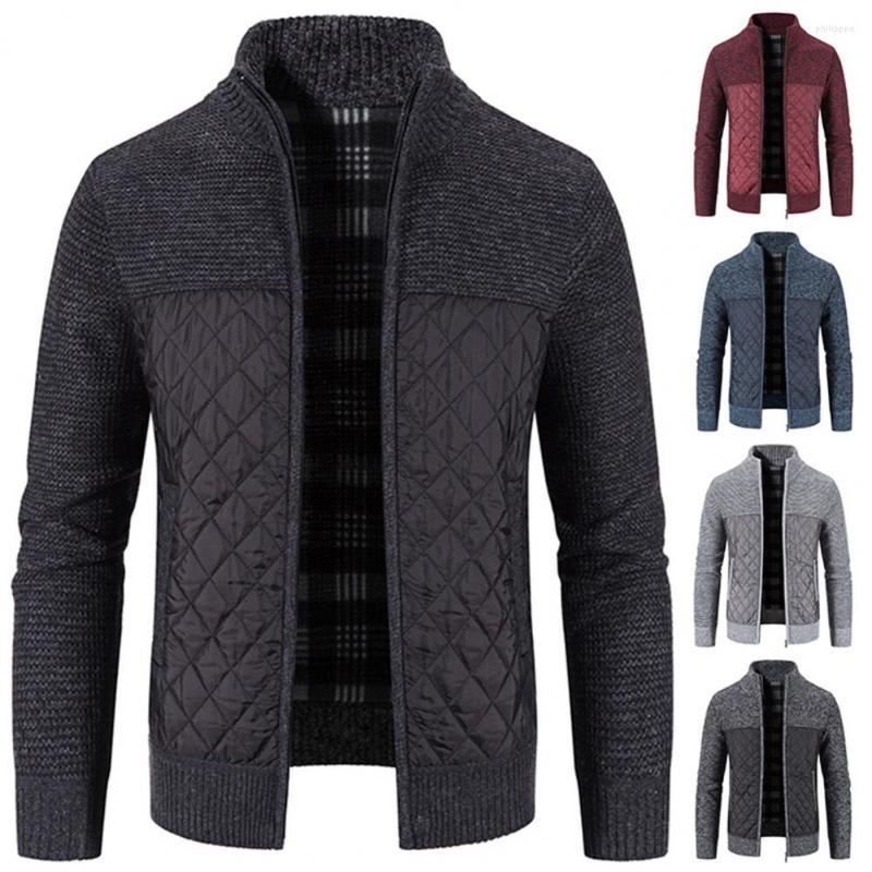 Men's Jackets Zipper Closure Long Sleeve Sweater Coat Autumn Winter Patchwork Knitted Cardigan Elastic Pockets Stand Collar Jacket, Wine red
Men's Jackets Zipper Closure Long Sleeve Sweater Coat Autumn Winter Patchwork Knitted Cardigan Elastic Pockets Stand Collar Jacket, Wine red