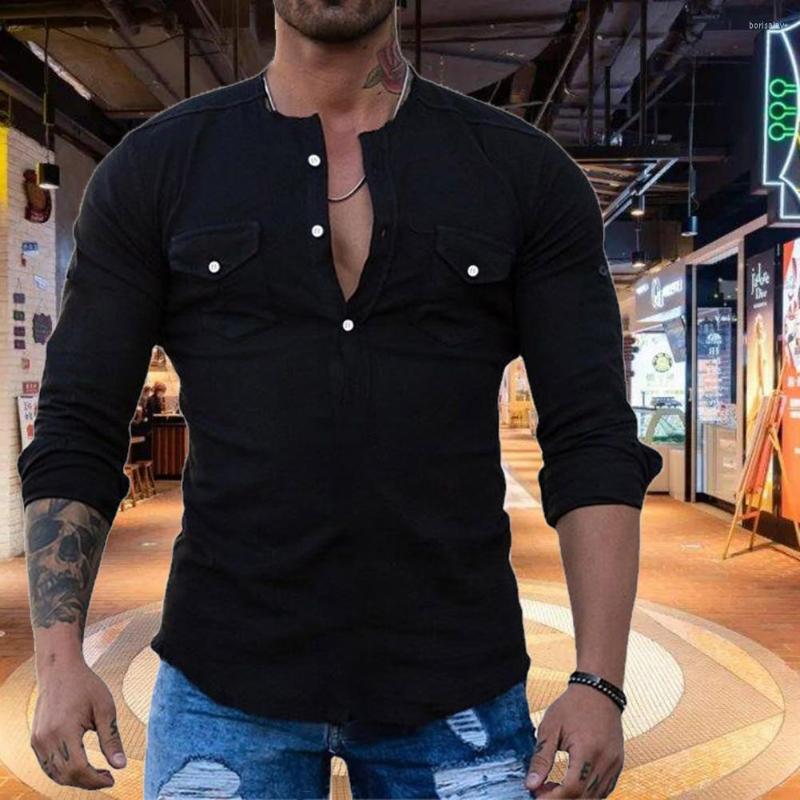 Men' Casual Shirts Men Tops Chic Single-breasted Wear-resistant Pure Color Shirt Autumn, Black
Men' Casual Shirts Men Tops Chic Single-breasted Wear-resistant Pure Color Shirt Autumn, Black