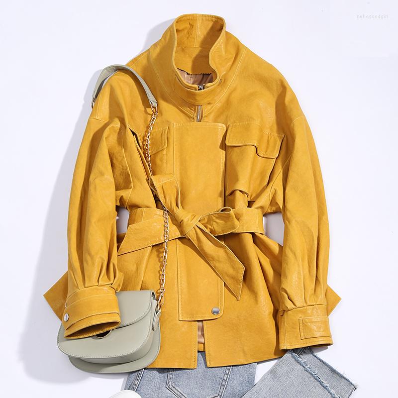 Women' Leather Quality Genuine Jacket Women High Sheepskin Coat Female Casual Clothes Spring Autumn 2023 Femme Veste Pph3433, Yellow
Women' Leather Quality Genuine Jacket Women High Sheepskin Coat Female Casual Clothes Spring Autumn 2023 Femme Veste Pph3433, Yellow