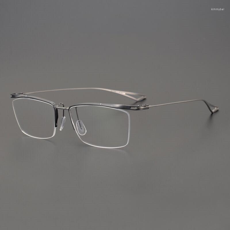 Sunglasses Frames Pure Titanium Myopia Optical Glasses 6.8g Men's Half Frame Fashion High Quality Retro
Sunglasses Frames Pure Titanium Myopia Optical Glasses 6.8g Men's Half Frame Fashion High Quality Retro