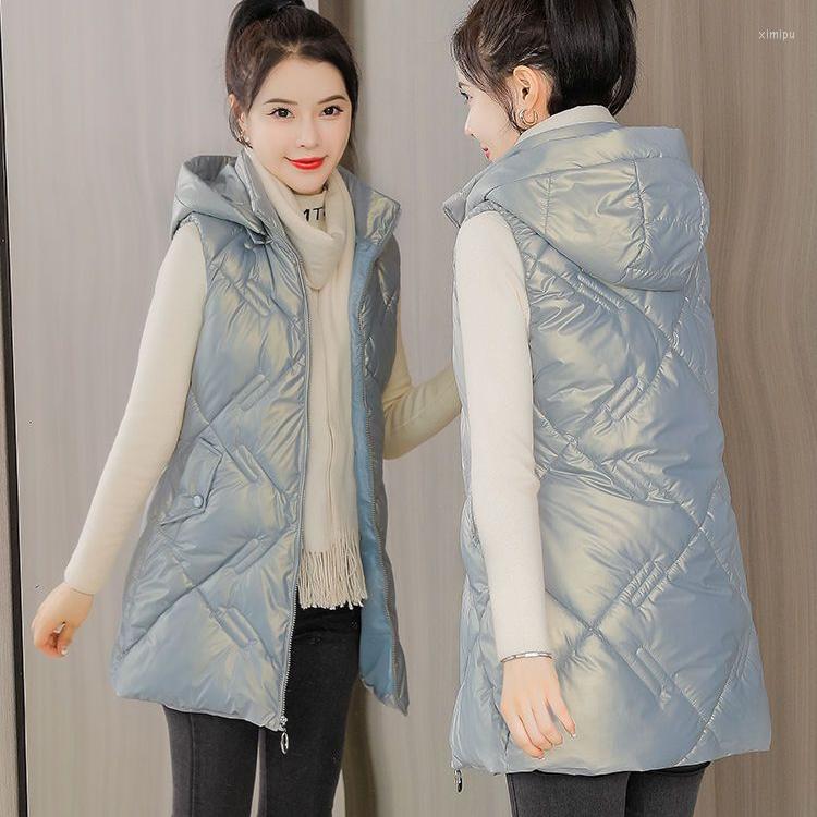 Women's Vests Autumn Winter Womens Warm Coat Thicken Cotton Jacket Basic Hooded Long Parkas Sleeveless Vest Waistcoat A18, Blue
Women's Vests Autumn Winter Womens Warm Coat Thicken Cotton Jacket Basic Hooded Long Parkas Sleeveless Vest Waistcoat A18, Blue