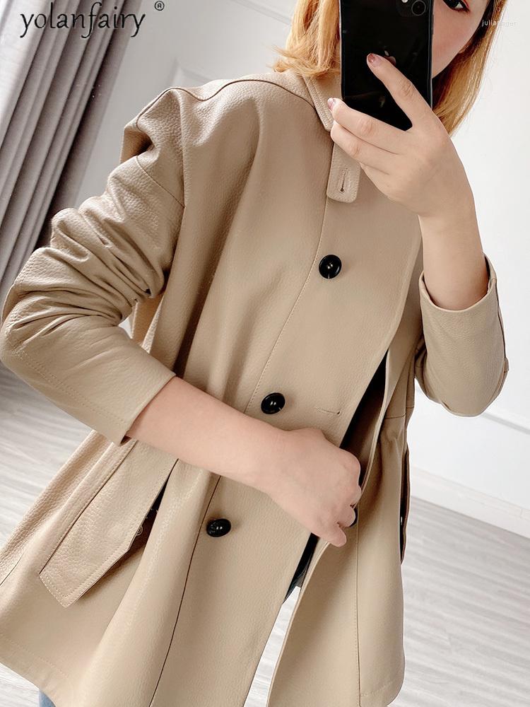 Women' Leather Real 2023 Jacket Women Autumn Genuine Sheepskin Coat Female Korean Double Breasted Trench, Black
Women' Leather Real 2023 Jacket Women Autumn Genuine Sheepskin Coat Female Korean Double Breasted Trench, Black