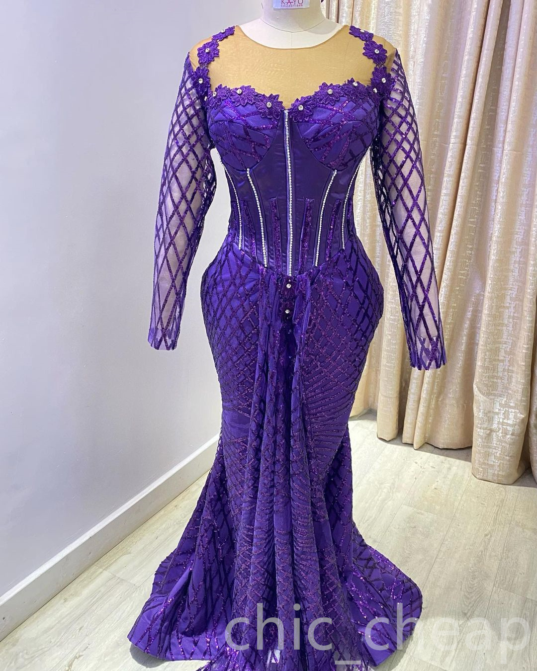 Aso Arabic Ebi Mermaid Lace Prom Dresses Crystals Sexy Sparkly Evening Formal Party Second Reception Birthday Engagement Gowns Dress ZJ