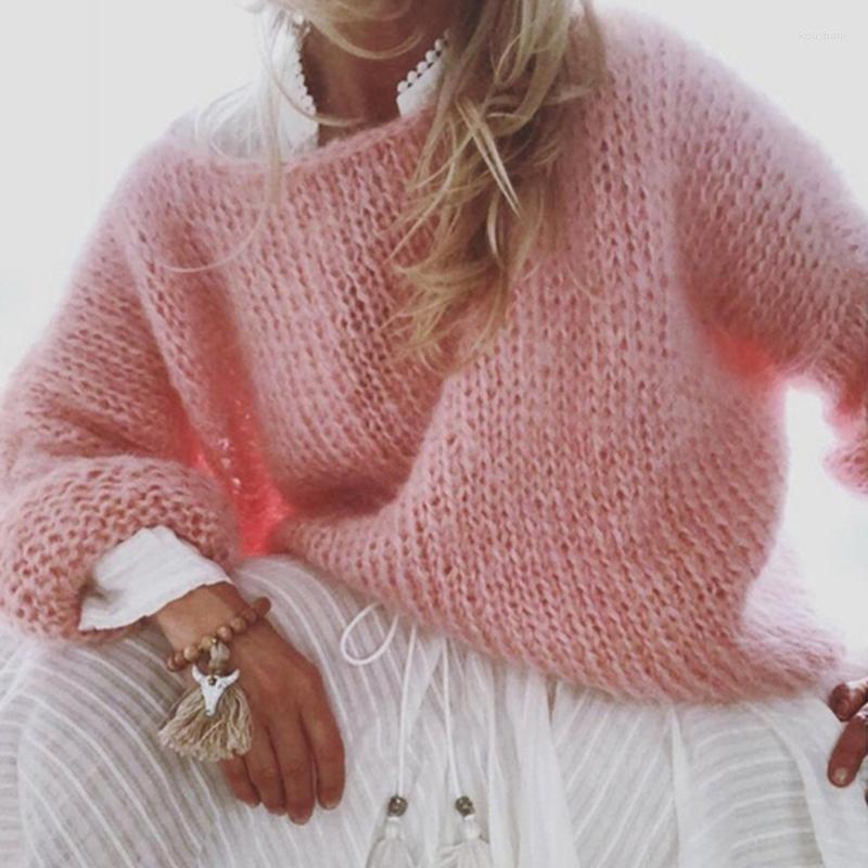 Women's Sweaters Women Lantern Long Sleeve O-Neck Sweater Fluffy Fuzzy Mohair Pullover Tops Chunky Knit Solid Color Oversized Loose, White
Women's Sweaters Women Lantern Long Sleeve O-Neck Sweater Fluffy Fuzzy Mohair Pullover Tops Chunky Knit Solid Color Oversized Loose, White