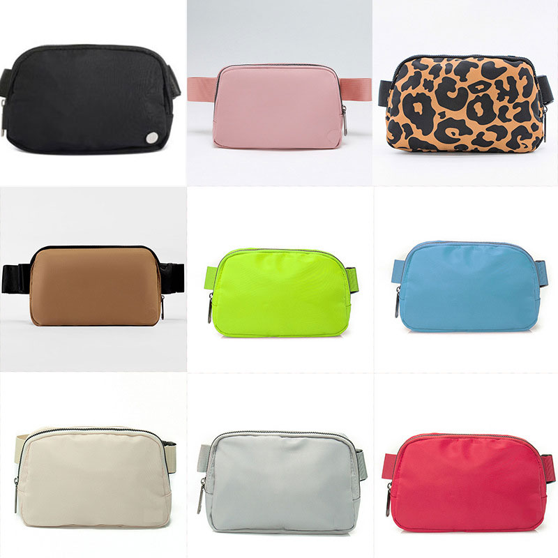 1L Capacity Sports Waist Bags Easy Access Belt Outdoor Crossbody Bag Elastic Adjustable Strap Zipper Fanny Pack Classic Bum Chest 0213