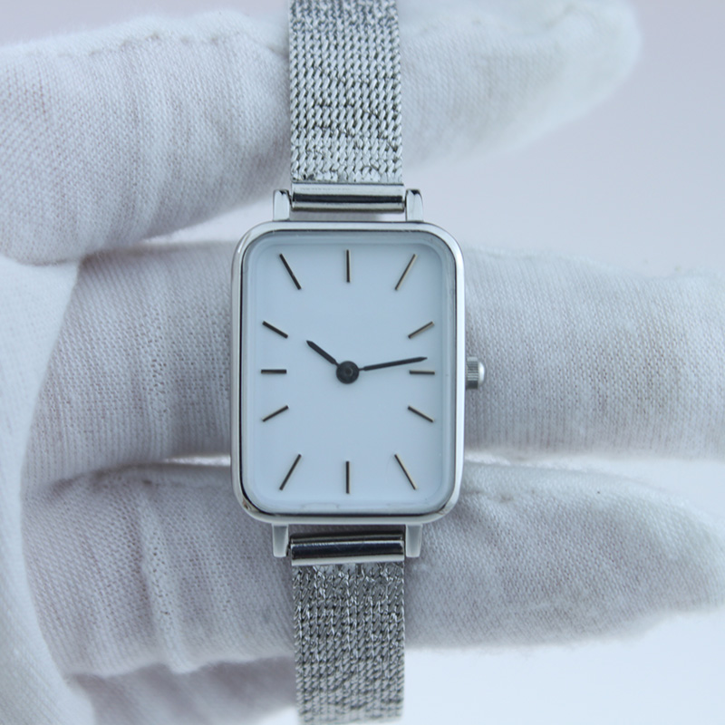 Fashion casual women's watch slim square dial all stainless steel quartz watch, 19 
Fashion casual women's watch slim square dial all stainless steel quartz watch, 19