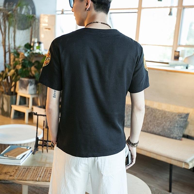 Ethnic Clothing Traditional Chinese For Men Male Mandarin Collar Shirt Blouse Wushu Outfit Tops Linen TA346
