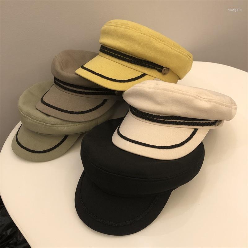 Berets Fashion Military Cap England Retro Octagonal Black All Suit Button Rope Hats For Men Women, White
Berets Fashion Military Cap England Retro Octagonal Black All Suit Button Rope Hats For Men Women, White