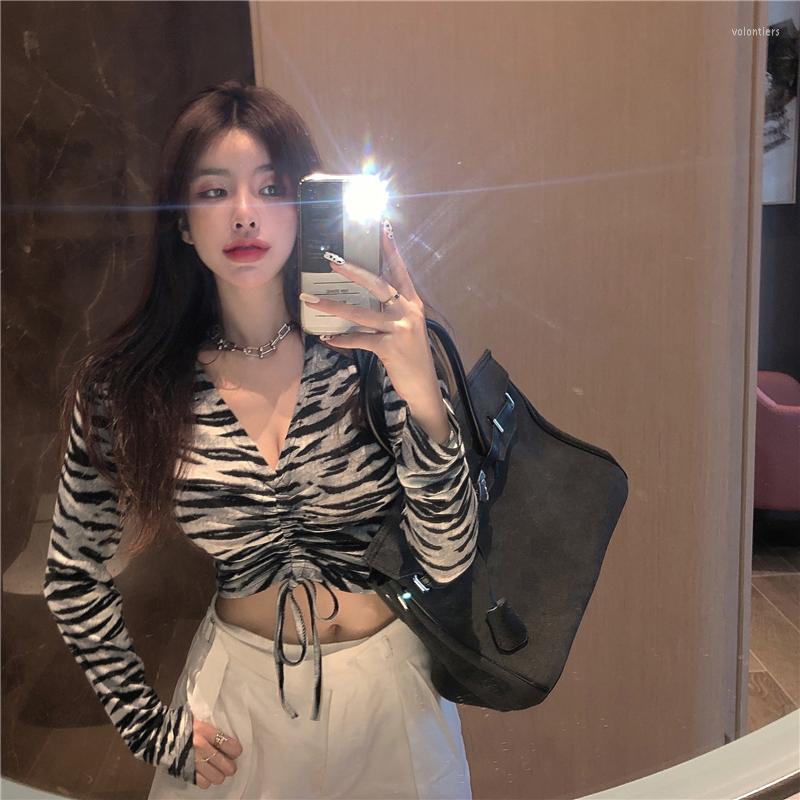 Women's T Shirts Short Tight-Fitting Zebra Print Long-Sleeved T-shirt Women's 2022 Spring Autumn Drawstring Inner Female Bottoming Shirt, Gray
Women's T Shirts Short Tight-Fitting Zebra Print Long-Sleeved T-shirt Women's 2022 Spring Autumn Drawstring Inner Female Bottoming Shirt, Gray