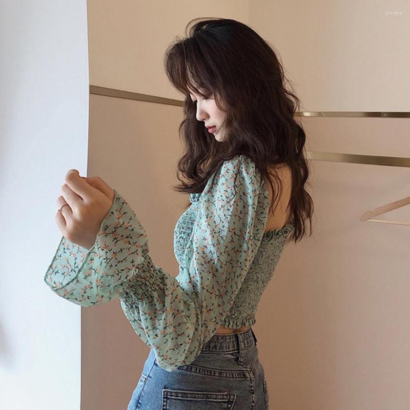 Women's Blouses Beautiful Casual Shirts Pleated Chiffon Sexy Ruffled Crop Top Blouse For Dating, Green
Women's Blouses Beautiful Casual Shirts Pleated Chiffon Sexy Ruffled Crop Top Blouse For Dating, Green