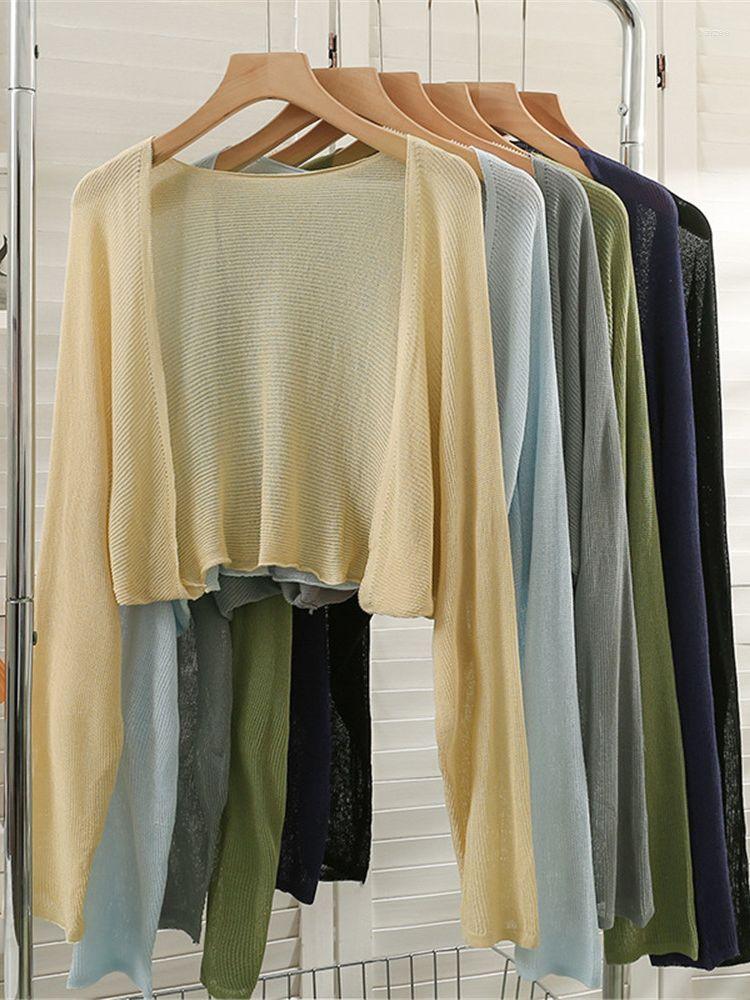 Women's Knits 2022 Women Thin Sweaters Cardigans Lady Summer Transparent Shawl Female Long Sleeve Sunscreen Outwear ZY7010, Sky blue
Women's Knits 2022 Women Thin Sweaters Cardigans Lady Summer Transparent Shawl Female Long Sleeve Sunscreen Outwear ZY7010, Sky blue