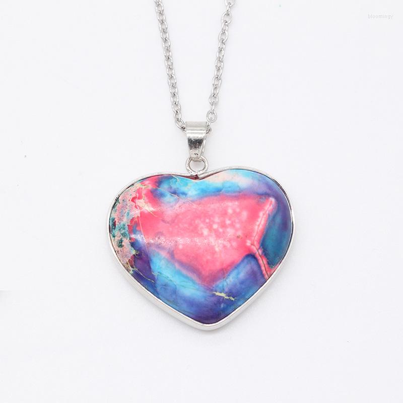 Chains Colorful Heart Pendant Stone Necklace For Women Yoga Party Healing Love Gift Female Girl
Chains Colorful Heart Pendant Stone Necklace For Women Yoga Party Healing Love Gift Female Girl