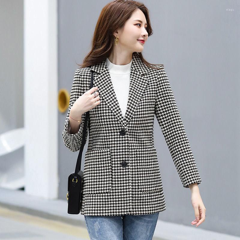 Women's Suits Vintage Single Breasted Office Ladies Plaid Blazer Long Sleeve Loose Houndstooth Suit Coat Jacket Women Blazers Female 2022, Hei
Women's Suits Vintage Single Breasted Office Ladies Plaid Blazer Long Sleeve Loose Houndstooth Suit Coat Jacket Women Blazers Female 2022, Hei