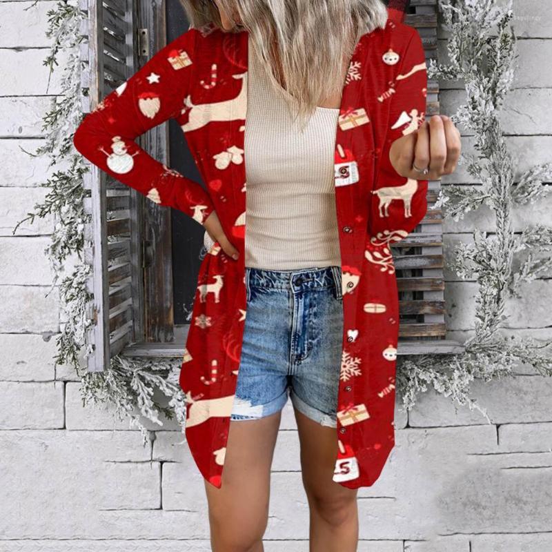 Women' Knits Women Long Sleeve Cardigan Loose Open Front Polyester Single-breasted Colorful Coat For Christmas Streetwear, Black
Women' Knits Women Long Sleeve Cardigan Loose Open Front Polyester Single-breasted Colorful Coat For Christmas Streetwear, Black