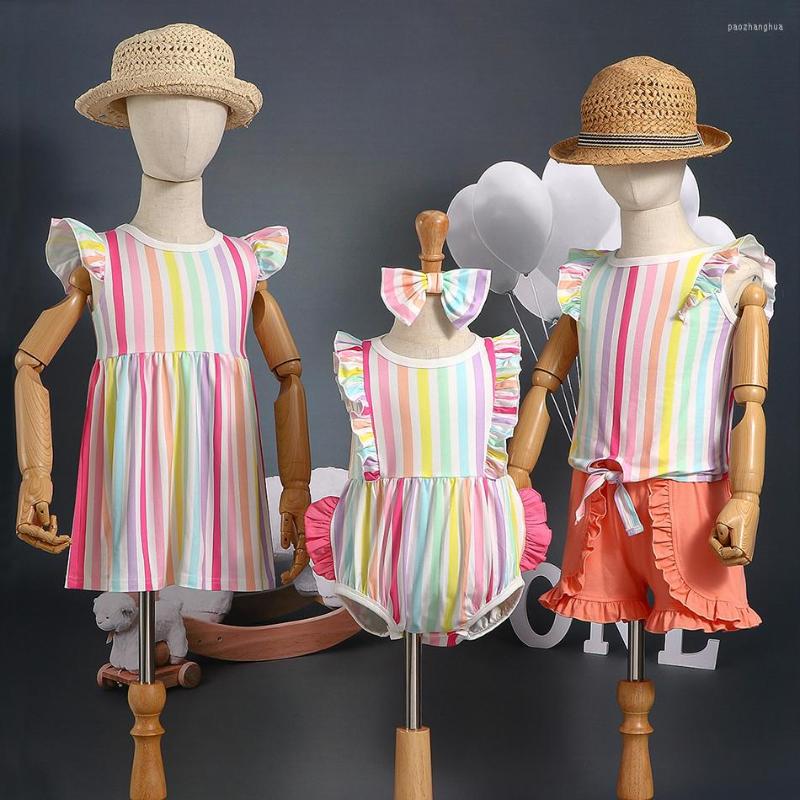 Clothing Sets Sister Outfit Rainbow Pink T-Shirt Dress Romper Striping Bow Sleeves Birthday Gifts Po, Big sister b
Clothing Sets Sister Outfit Rainbow Pink T-Shirt Dress Romper Striping Bow Sleeves Birthday Gifts Po, Big sister b
