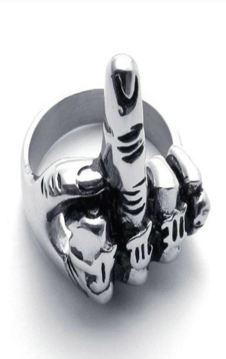 2017 NEW Fashion Jewelry Titanium Stainless Steel Classic Biker Silver Men039s Erect Middle finger Ring US 8153604469
2017 NEW Fashion Jewelry Titanium Stainless Steel Classic Biker Silver Men039s Erect Middle finger Ring US 8153604469