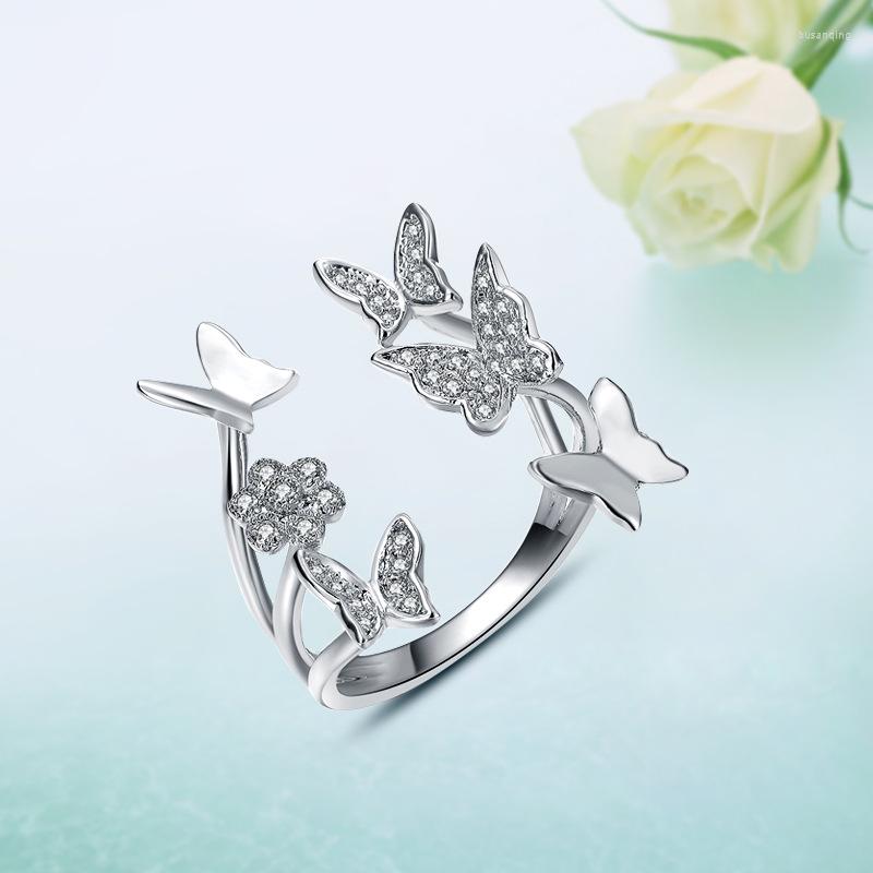 Wedding Rings NurmWung Charm Jewelry Butterfly Flower Ring Creative Valentine's Day Fashion Personality Women All-Match Exquisite
Wedding Rings NurmWung Charm Jewelry Butterfly Flower Ring Creative Valentine's Day Fashion Personality Women All-Match Exquisite