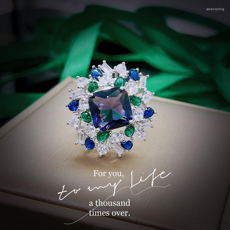 Wedding Rings Elegant Temperament Ring Inlay Square Cubic Zirconia Europe America Unique Jewelry For Women Engagement Party Gifts
Wedding Rings Elegant Temperament Ring Inlay Square Cubic Zirconia Europe America Unique Jewelry For Women Engagement Party Gifts
