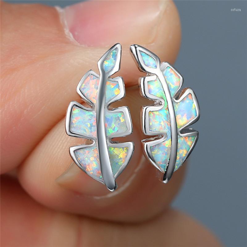 Stud Earrings Minimalist Female Blue Opal Stone Trendy Silver Color Dainty Leaf Small Wedding For Women
Stud Earrings Minimalist Female Blue Opal Stone Trendy Silver Color Dainty Leaf Small Wedding For Women