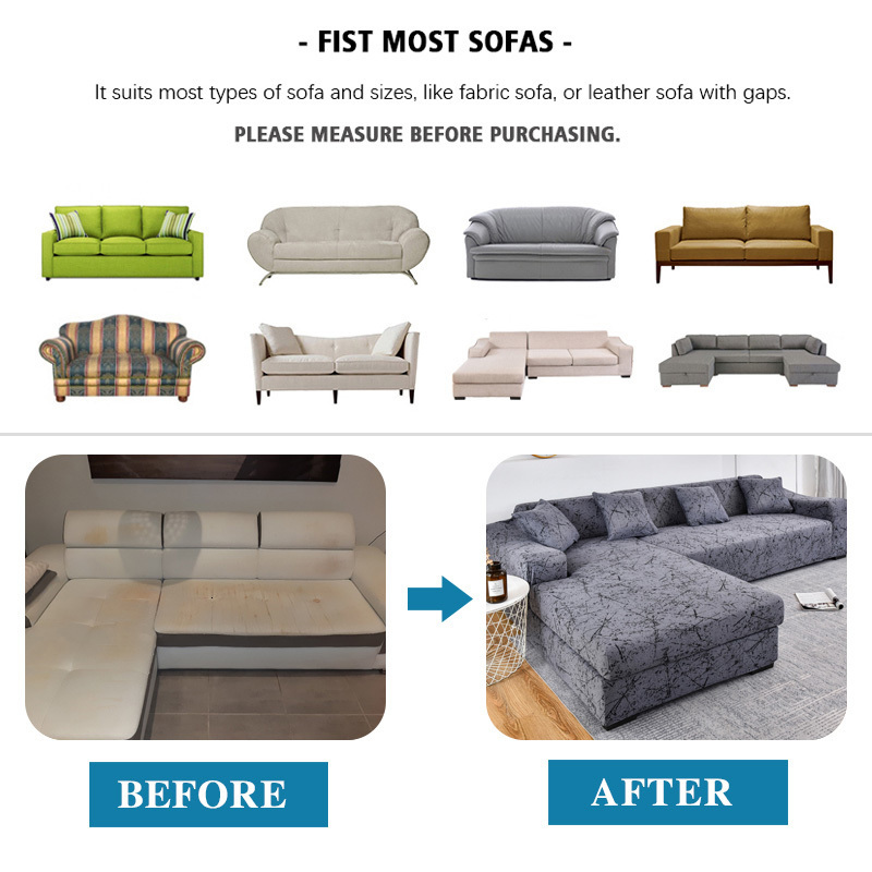 Chair Covers Elastic Sofa for Living Room Geometric Couch Pets Corner L Shaped Chaise Longue Slipcover 1PC 221202