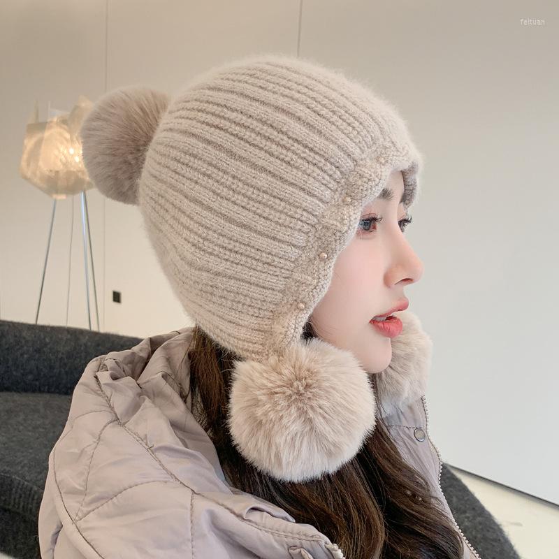 Berets Women's Hats In Winter 2022 Beads Knitted Fur Thicken Ushanka Fashion Elegant Solid Ball Beanie Adult Earflap Hat 107, Khaki
Berets Women's Hats In Winter 2022 Beads Knitted Fur Thicken Ushanka Fashion Elegant Solid Ball Beanie Adult Earflap Hat 107, Khaki