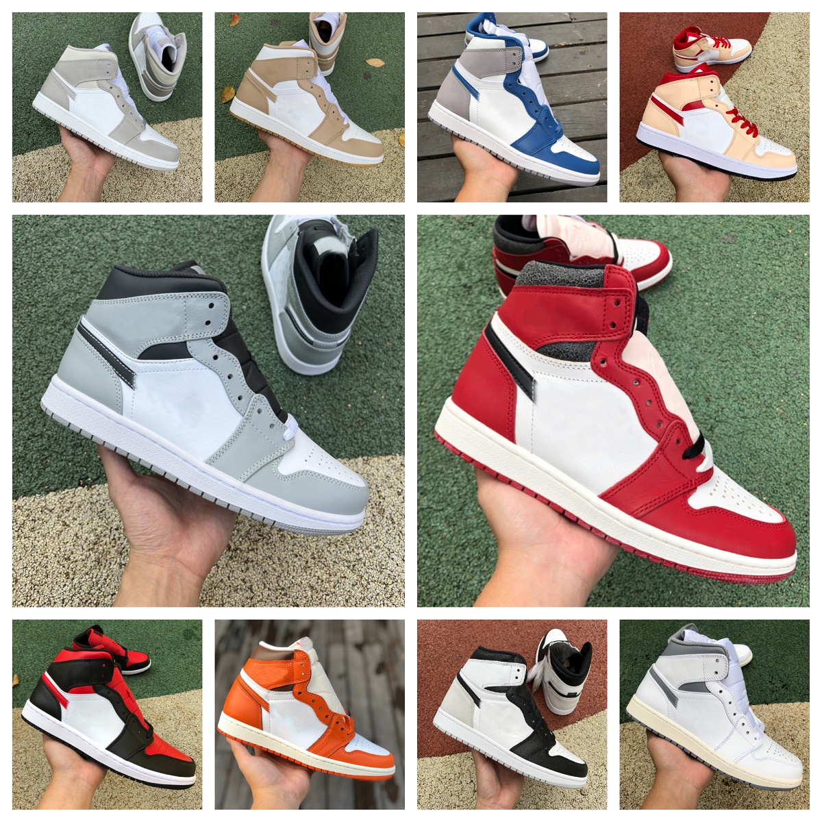 Jumpman 1 1s Retro High Basketball Shoes Mens Women Chicago Lost and Found Patent Bred Starfish University Blue Neutral Light Smoke Grey Bio Hack Dark Mocha Sneakers, Bubble package bag
Jumpman 1 1s Retro High Basketball Shoes Mens Women Chicago Lost and Found Patent Bred Starfish University Blue Neutral Light Smoke Grey Bio Hack Dark Mocha Sneakers, Bubble package bag