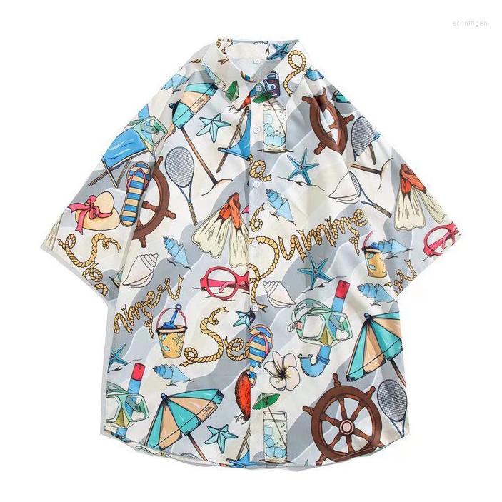 Men's Casual Shirts Men Blouse Camisas Button Up Shirt Korean Clothes Arrival Beach Summer Holiday Short Sleeve Streetwear Hawaii, White
Men's Casual Shirts Men Blouse Camisas Button Up Shirt Korean Clothes Arrival Beach Summer Holiday Short Sleeve Streetwear Hawaii, White