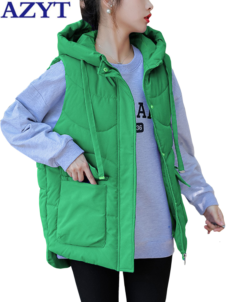 Women's Vests AZYT Cotton Padded Women's Vest Hooded Winter Sleeveless Jackets Female Warm Windproof Thicken Waistcoat For Women 221202, Coffee
Women's Vests AZYT Cotton Padded Women's Vest Hooded Winter Sleeveless Jackets Female Warm Windproof Thicken Waistcoat For Women 221202, Coffee
