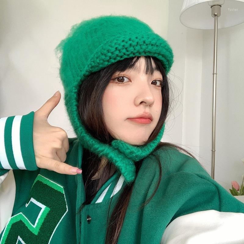 Berets Autumn Women Knitted Ear Protection Winter Hats Windproof Warm Solid Color Bomber Hat Ushanka Cap Gorras Invierno Mujer, Yellow
Berets Autumn Women Knitted Ear Protection Winter Hats Windproof Warm Solid Color Bomber Hat Ushanka Cap Gorras Invierno Mujer, Yellow
