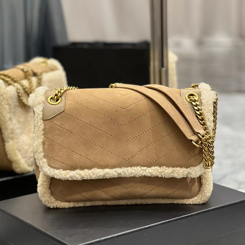 Niki New Lamb suede handbag Shoulder Bags Messenger crossbody bag weekender Bags Designer For Women