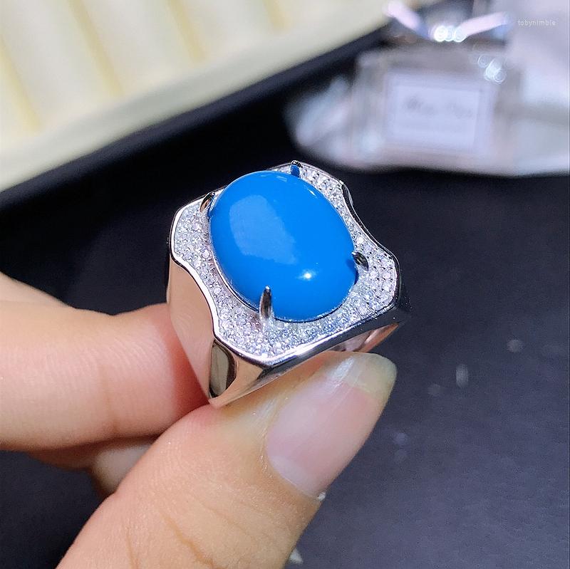 Cluster Rings Super Grand Blue Turquoise Men's RING 925 Sterling Silver Colorless Birthday Gift
Cluster Rings Super Grand Blue Turquoise Men's RING 925 Sterling Silver Colorless Birthday Gift