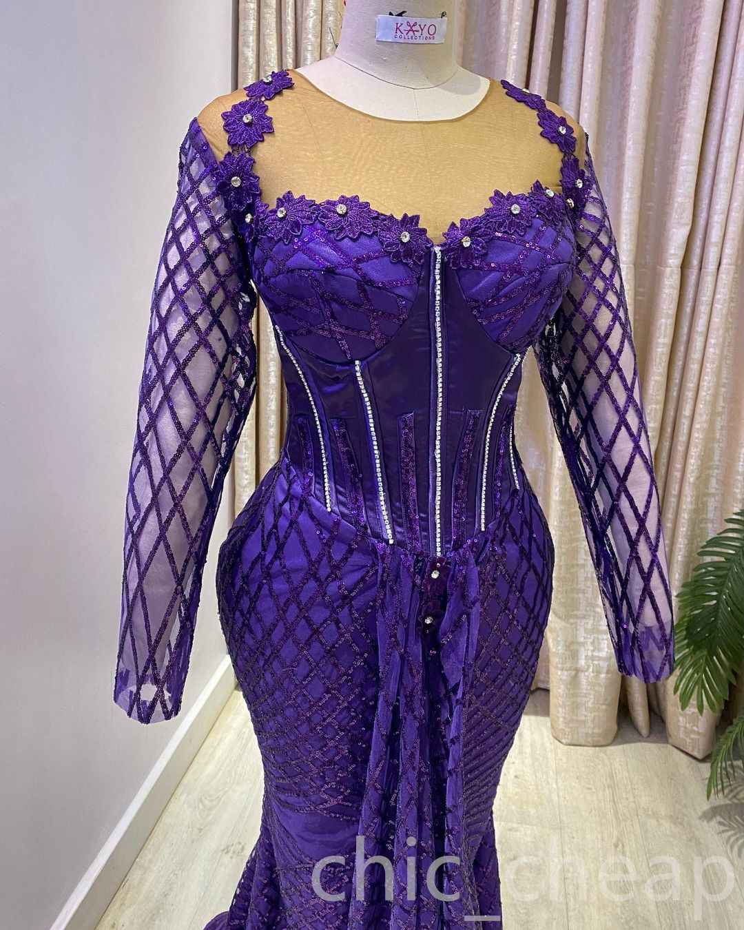 Aso Arabic Ebi Mermaid Lace Prom Dresses Crystals Sexy Sparkly Evening Formal Party Second Reception Birthday Engagement Gowns Dress ZJ