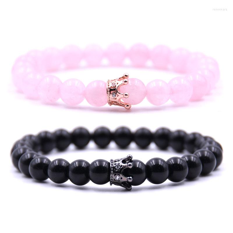 Strand 2022 2pcs Natural Stone Beads Crown Bracelet For Women Men Rose Gold Silver Color Stretch Distance Couple Bracelets Jewelry
Strand 2022 2pcs Natural Stone Beads Crown Bracelet For Women Men Rose Gold Silver Color Stretch Distance Couple Bracelets Jewelry