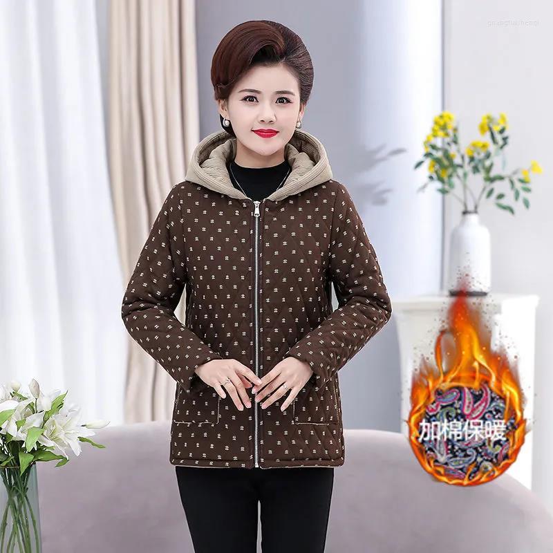 Women's Trench Coats 2022 Winter Cotton Coat Female Thick Warm Printing Padded Jackets Mother Wear Short Hooded Elegant Jacket -5XL, Khaki
Women's Trench Coats 2022 Winter Cotton Coat Female Thick Warm Printing Padded Jackets Mother Wear Short Hooded Elegant Jacket -5XL, Khaki