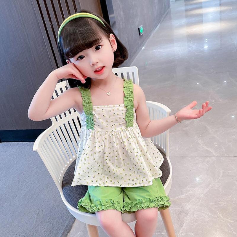 Clothing Sets Girls Summer Clothes Vest Pants For Casual Style Toddler Kids Tracksuit, 01j8166 
Clothing Sets Girls Summer Clothes Vest Pants For Casual Style Toddler Kids Tracksuit, 01j8166