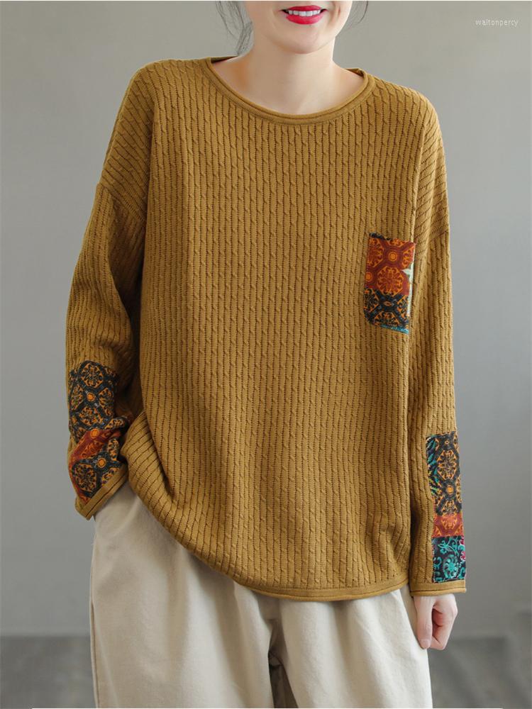 Women's Sweaters Winter Fall Fashion Pocket Patchwork Vintage Sweater Long Sleeve Loose Casual Versatile Knitwear Pullover Classical Tops, Blue
Women's Sweaters Winter Fall Fashion Pocket Patchwork Vintage Sweater Long Sleeve Loose Casual Versatile Knitwear Pullover Classical Tops, Blue