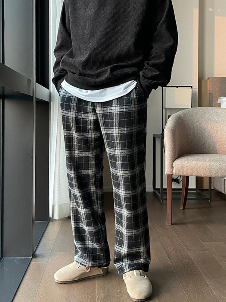Men's Pants SYUHGFA Men's Wear 2022 Autumn Vintage Plaid Wide Leg Korean Streetwear Causal Loose Straight Trousers For Male, Black
Men's Pants SYUHGFA Men's Wear 2022 Autumn Vintage Plaid Wide Leg Korean Streetwear Causal Loose Straight Trousers For Male, Black