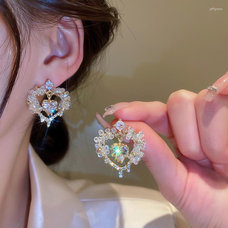 Dangle Earrings Korean Fashion Women Style Love Heart Zircon Crystal Drop Cute Heart-Shaped Girls Jewelry Gifts
Dangle Earrings Korean Fashion Women Style Love Heart Zircon Crystal Drop Cute Heart-Shaped Girls Jewelry Gifts