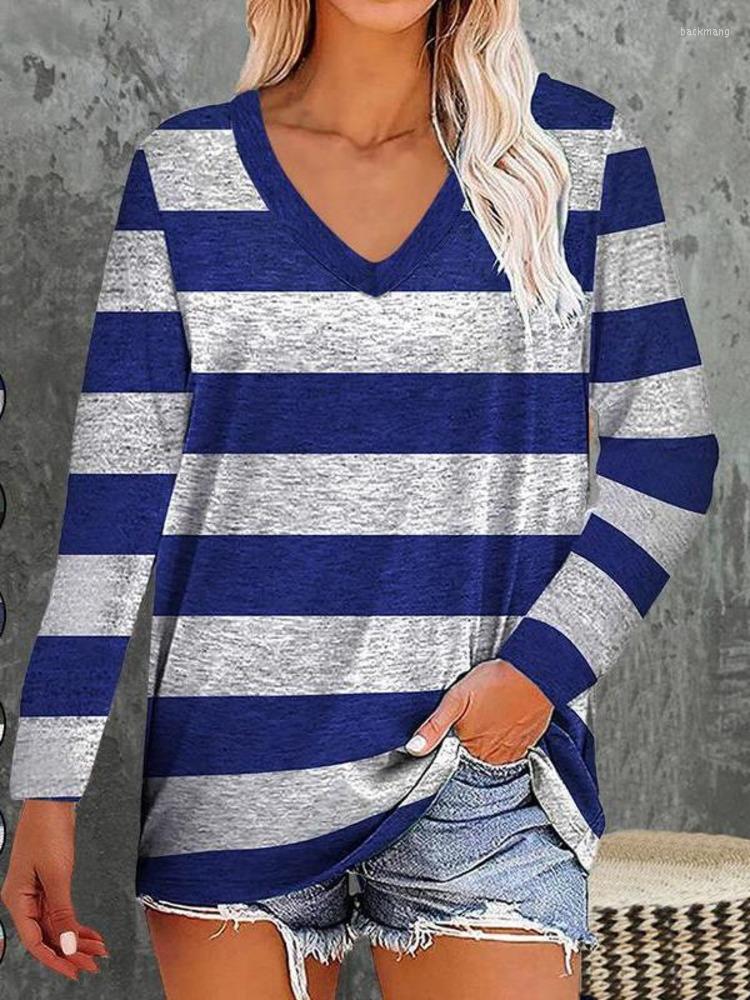 Women' T Shirts DGIRL 2022 Autumn Women Strips T-Shirt Top Wear Stripe Casual Loose V-Neck Long Sleeve, Black
Women' T Shirts DGIRL 2022 Autumn Women Strips T-Shirt Top Wear Stripe Casual Loose V-Neck Long Sleeve, Black