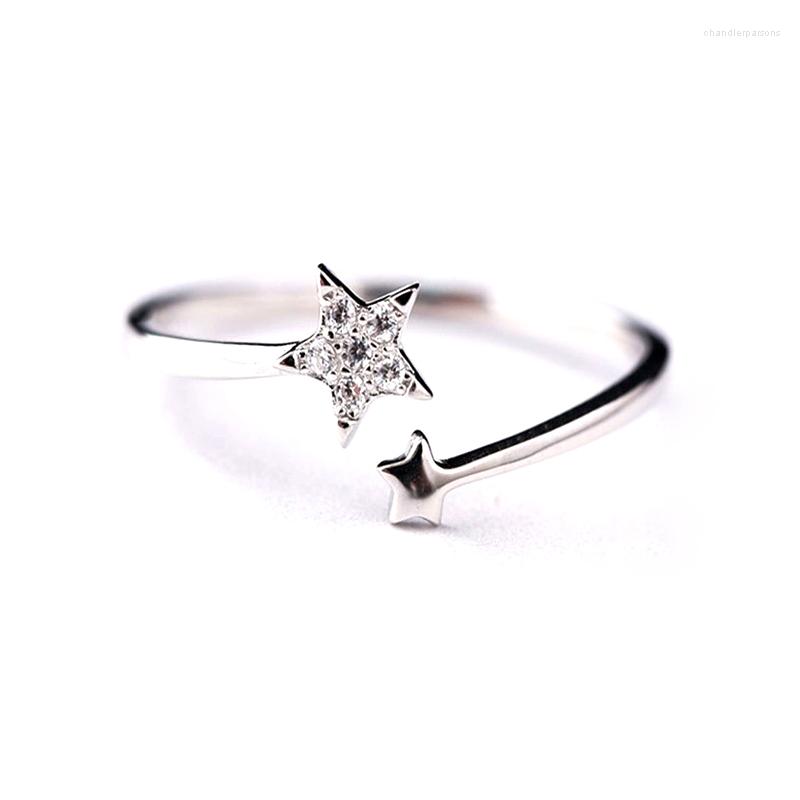 Cluster Rings Fashion 925 Sterling Silver Zircon Resizable Star Wishbone Design Rhinestone CZ Ring Women&Girl Jewelry Gift
Cluster Rings Fashion 925 Sterling Silver Zircon Resizable Star Wishbone Design Rhinestone CZ Ring Women&Girl Jewelry Gift