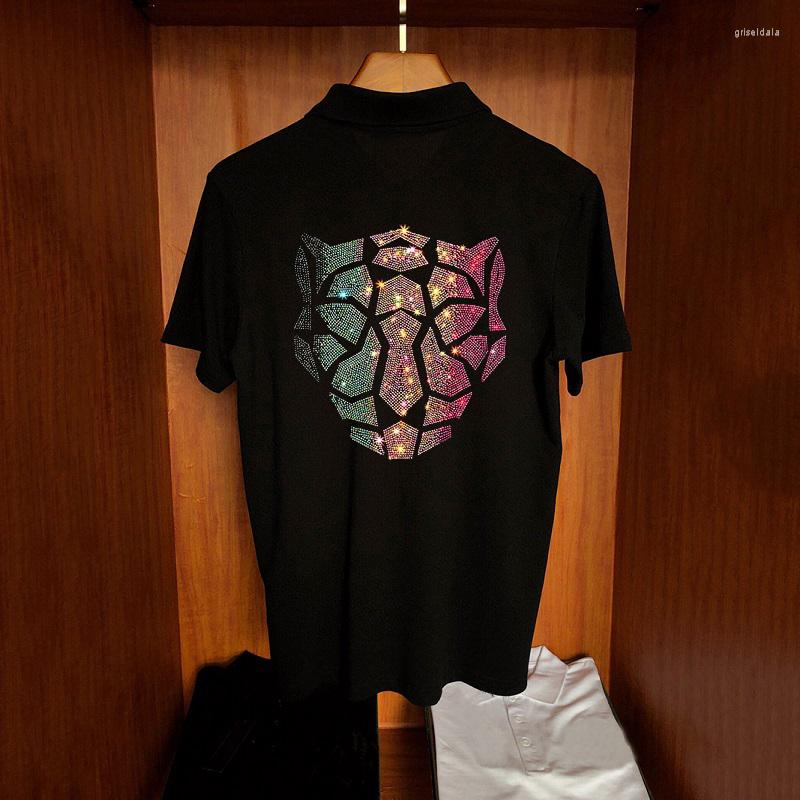 Men's Polos Harajuku Summer Short-Sleeved Skull Diamond Polo Shiny T-Shirt Cotton Breathable Top Business Sweatshirt, As shown asian size
Men's Polos Harajuku Summer Short-Sleeved Skull Diamond Polo Shiny T-Shirt Cotton Breathable Top Business Sweatshirt, As shown asian size