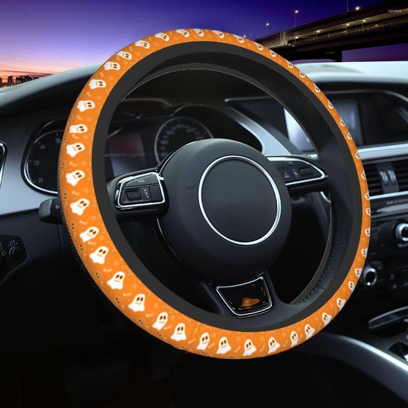 Steering Wheel Covers 37-38cm Halloween Ghost Boo Repeating Pattern Auto Car Cover 15 Inch Protector For SUV
Steering Wheel Covers 37-38cm Halloween Ghost Boo Repeating Pattern Auto Car Cover 15 Inch Protector For SUV