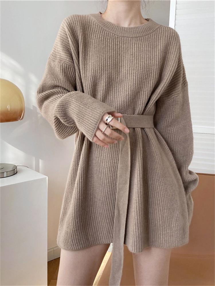 Casual Dresses 2022 Spring Autumn Long Sweater Dress Women's Pullover Thick Lazy Waist O Neck Base Knitted Short For Fashion, White
Casual Dresses 2022 Spring Autumn Long Sweater Dress Women's Pullover Thick Lazy Waist O Neck Base Knitted Short For Fashion, White