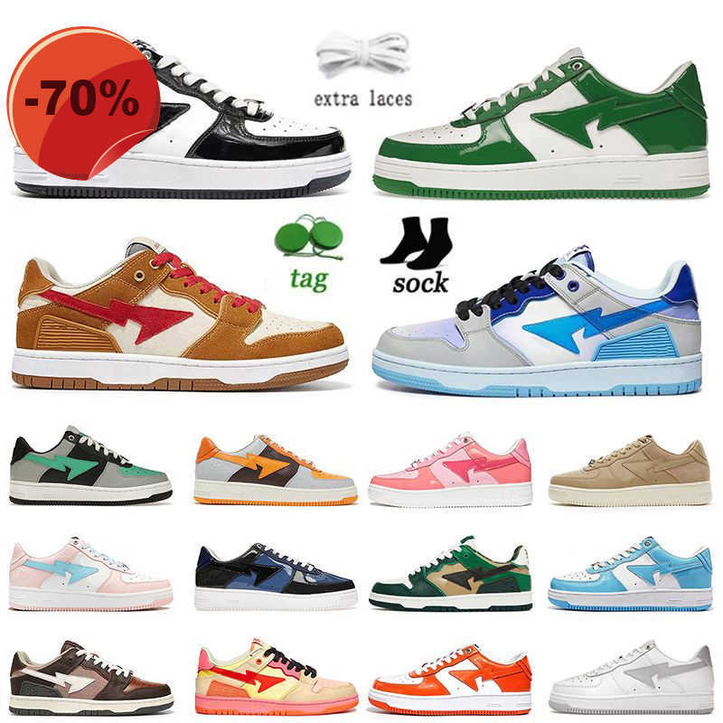 

LOW shoesSk8 Casual running shoes Men Women bapesta Shoe A Bapestas Sta Low ABC camo black white Stars green Coast red Mix Laser Orange Beige sude ge