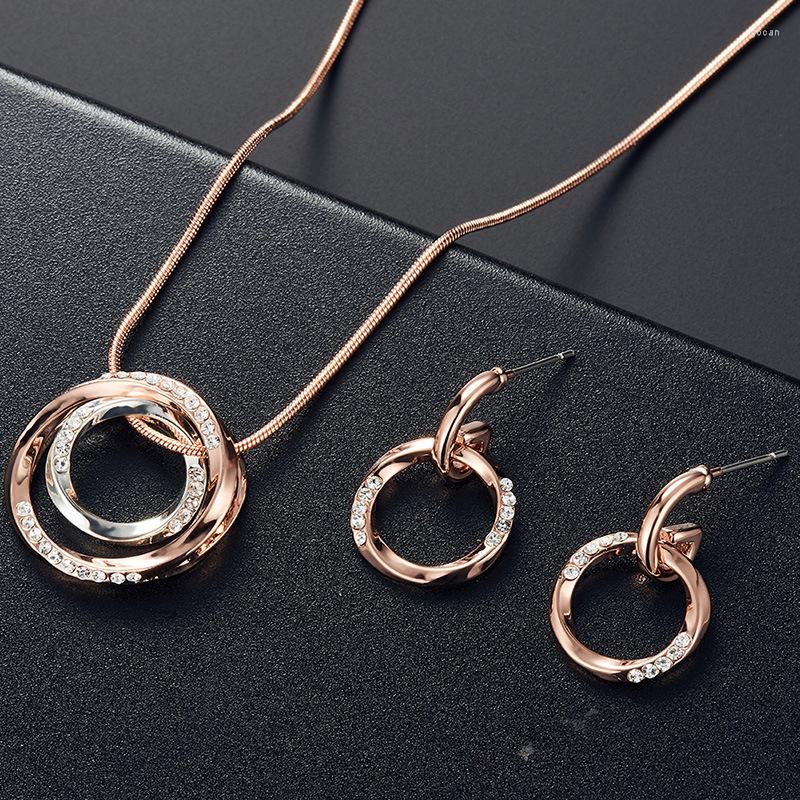 Necklace Earrings Set Sets With Round Of Crystal Zircon Two-tone Alloy Wedding For Women Fine 2022 Jewelry Wholesale, Picture shown
Necklace Earrings Set Sets With Round Of Crystal Zircon Two-tone Alloy Wedding For Women Fine 2022 Jewelry Wholesale, Picture shown