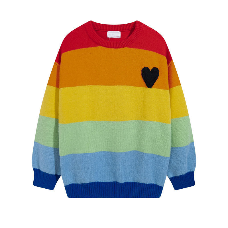 designer sweater man woman three black and white stripe rainbow colors knit Love A womens low collar fashion letter long sleeve clothes Tops 20ss
designer sweater man woman three black and white stripe rainbow colors knit Love A womens low collar fashion letter long sleeve clothes Tops 20ss