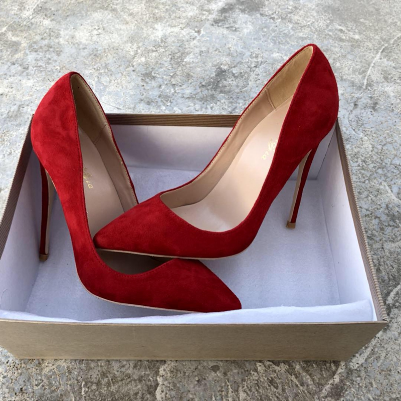 Ladies Red Bottoms Shoes Classic Slip-on Pointed Toe Fashion Heel Women's Shoe Wild Pumps Party 12cm Stilettos Women Red Suede High Heels Wedding Pump Bride Size 33-45, Heel 12cm
Ladies Red Bottoms Shoes Classic Slip-on Pointed Toe Fashion Heel Women's Shoe Wild Pumps Party 12cm Stilettos Women Red Suede High Heels Wedding Pump Bride Size 33-45, Heel 12cm