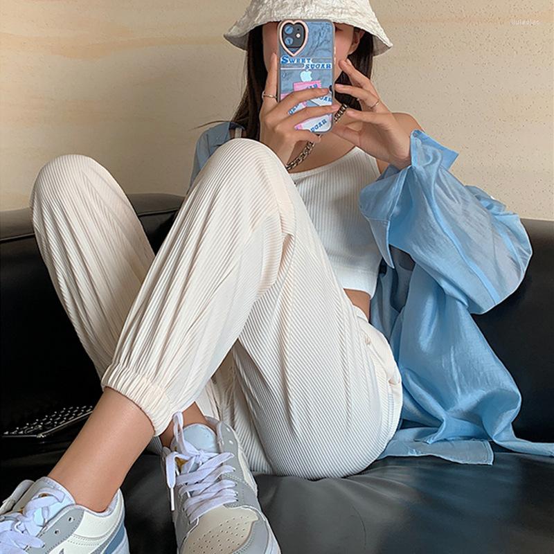 Women' Pants Korean Fashion Sweatpants Women Summer Casual Loose Drawstring Waist Ice Silk Harem Women' Wide Trousers Full Length, Black
Women' Pants Korean Fashion Sweatpants Women Summer Casual Loose Drawstring Waist Ice Silk Harem Women' Wide Trousers Full Length, Black