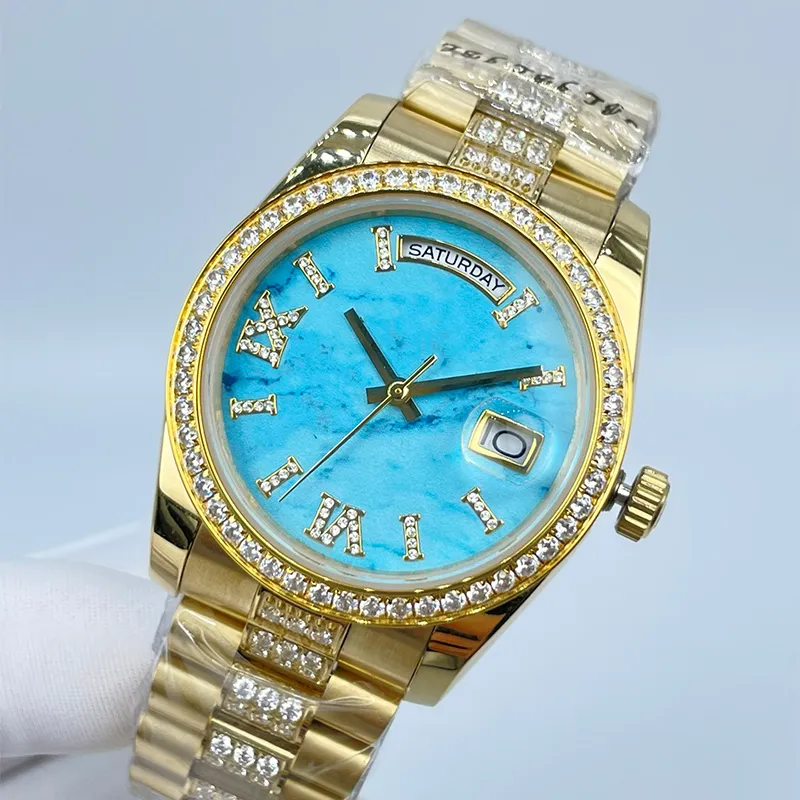 Classic Mens Mechanical Watch 36mm Automatic Movement Diamond Watches Steel Strap Luxury Ladies Wristwatch Double Calendar Wristwatches Gift Life Waterproof, Color 2
Classic Mens Mechanical Watch 36mm Automatic Movement Diamond Watches Steel Strap Luxury Ladies Wristwatch Double Calendar Wristwatches Gift Life Waterproof, Color 2